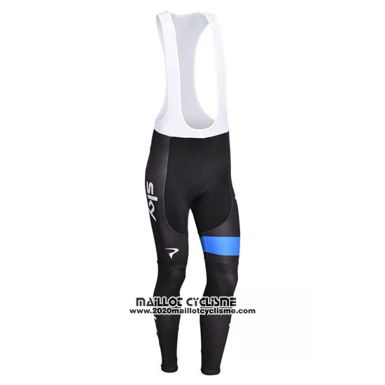2013 Maillot Ciclismo Sky Champion Regno Unito Blanc et Nosso Manches Longues et Cuissard